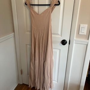Off-shoulder Champagne Bridesmaids Dress